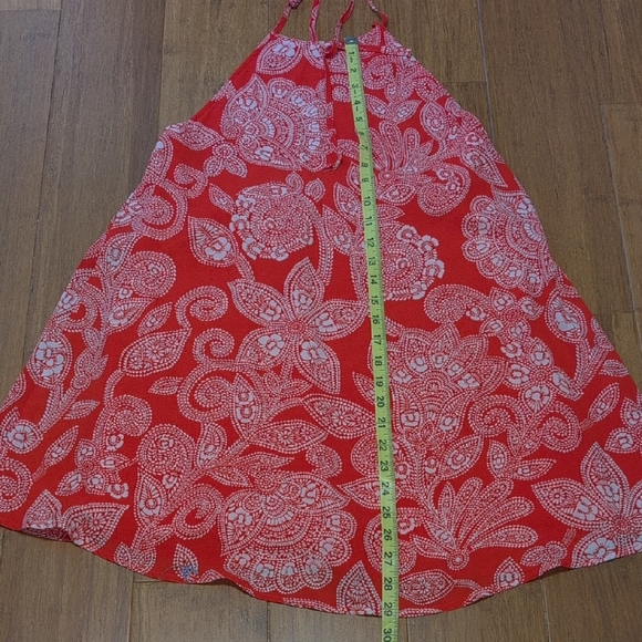 Show Me Your MuMu Katy Orange-Red Print Halter Dress Size S - Picture 12 of 12